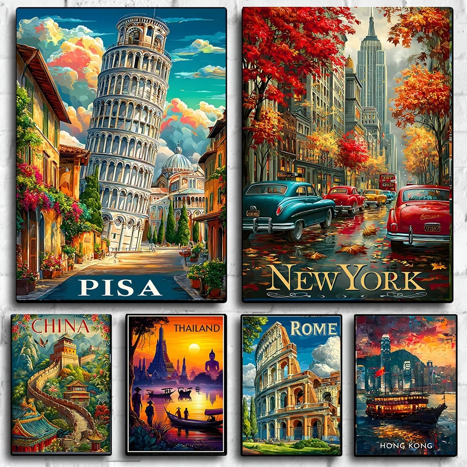 Photo Mosaic Print - Diamond Painting New York, Tokyo City