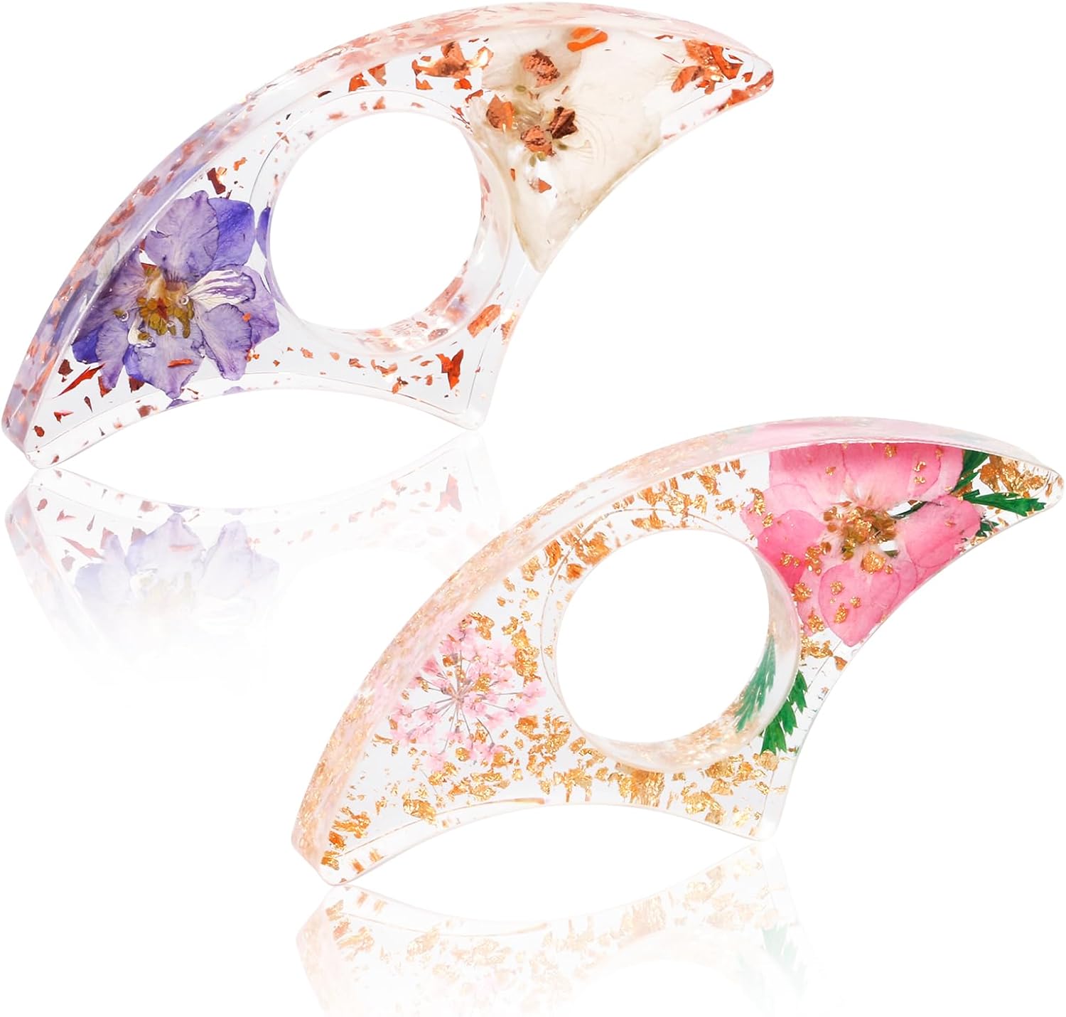 Dried Flower Bookmark - 2PCS Thumb Book Page Holder, Handmade