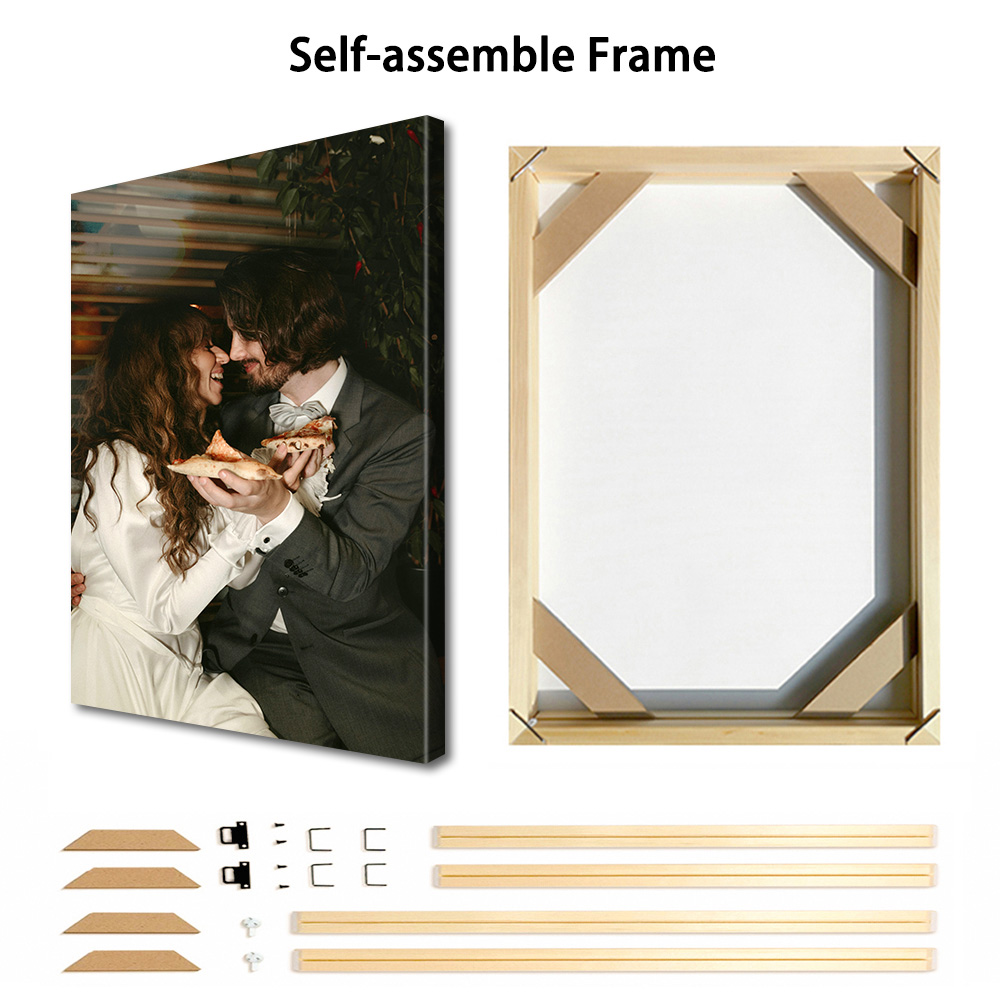 1 Pc Customized Photos on Canv - Engraved Wood Frame บทวิจารณ์และราคา
