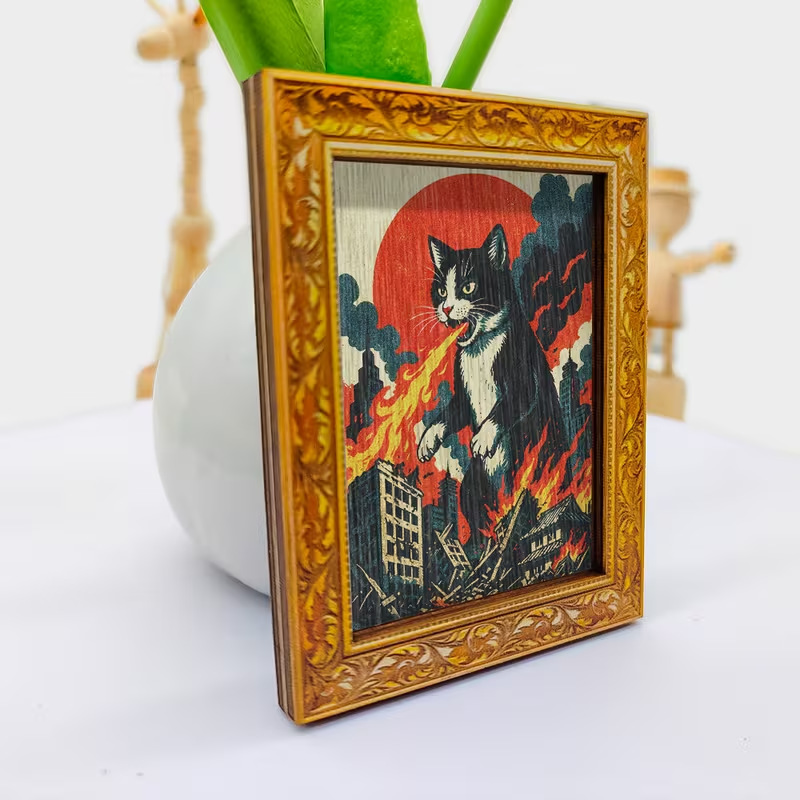 Simple wooden personalized ref - Engraved Wood Frame บทวิจารณ์และราคา