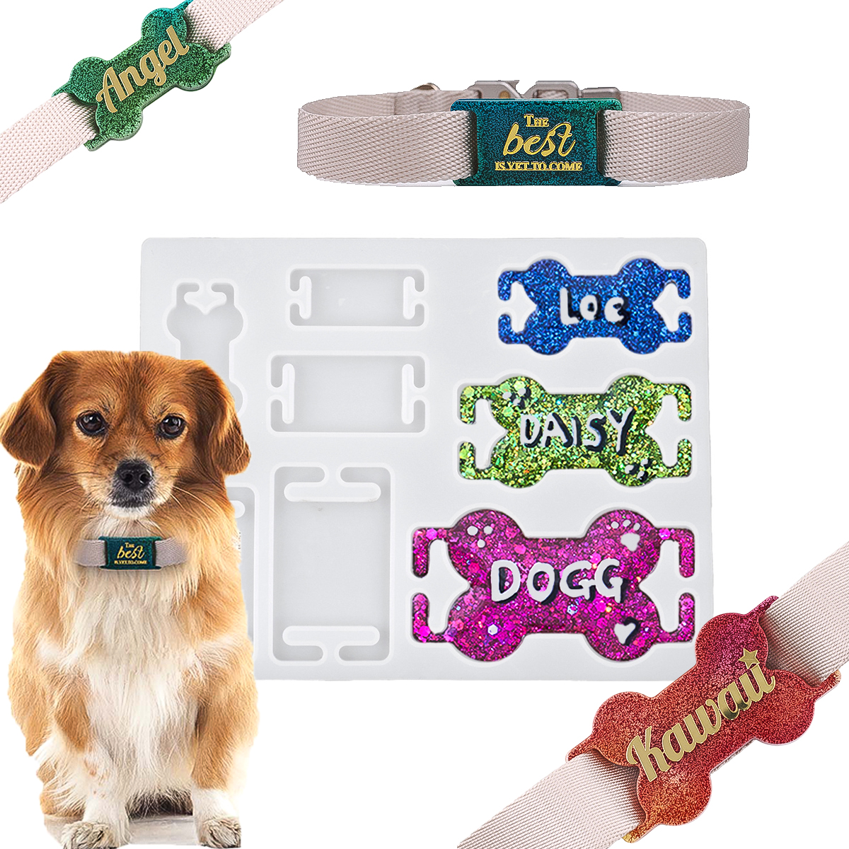 DIY Cat Dog ID Tag Silicone Mo - Pet Portrait Custom บทวิจารณ์และราคา