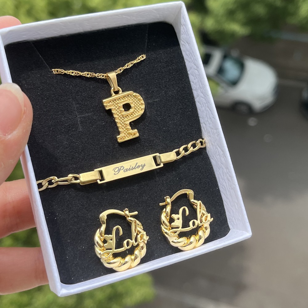 DUOYING Custom Name Jewelry Se - Name Necklace Custom บทวิจารณ์และราคา