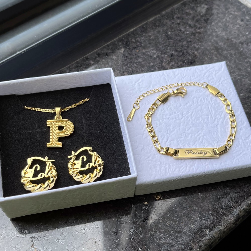 DUOYING Custom Name Jewelry Se - Name Necklace Custom บทวิจารณ์และราคา