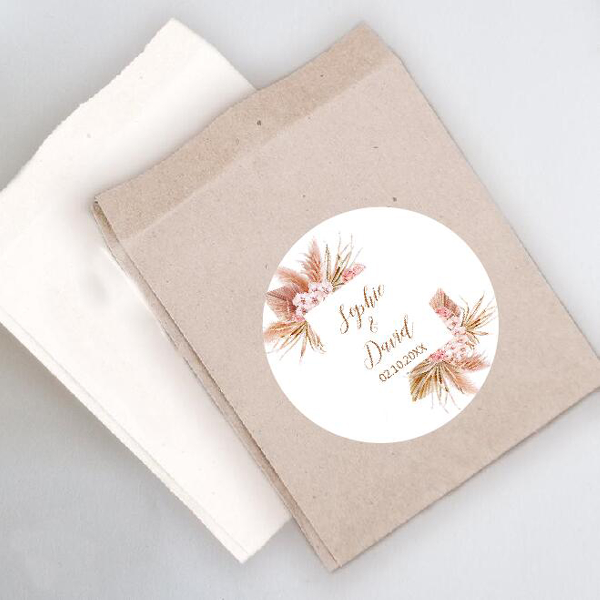 96Pcs Pampas Grass Stickers fo - Personalised Candle Label บทวิจารณ์และราคา
