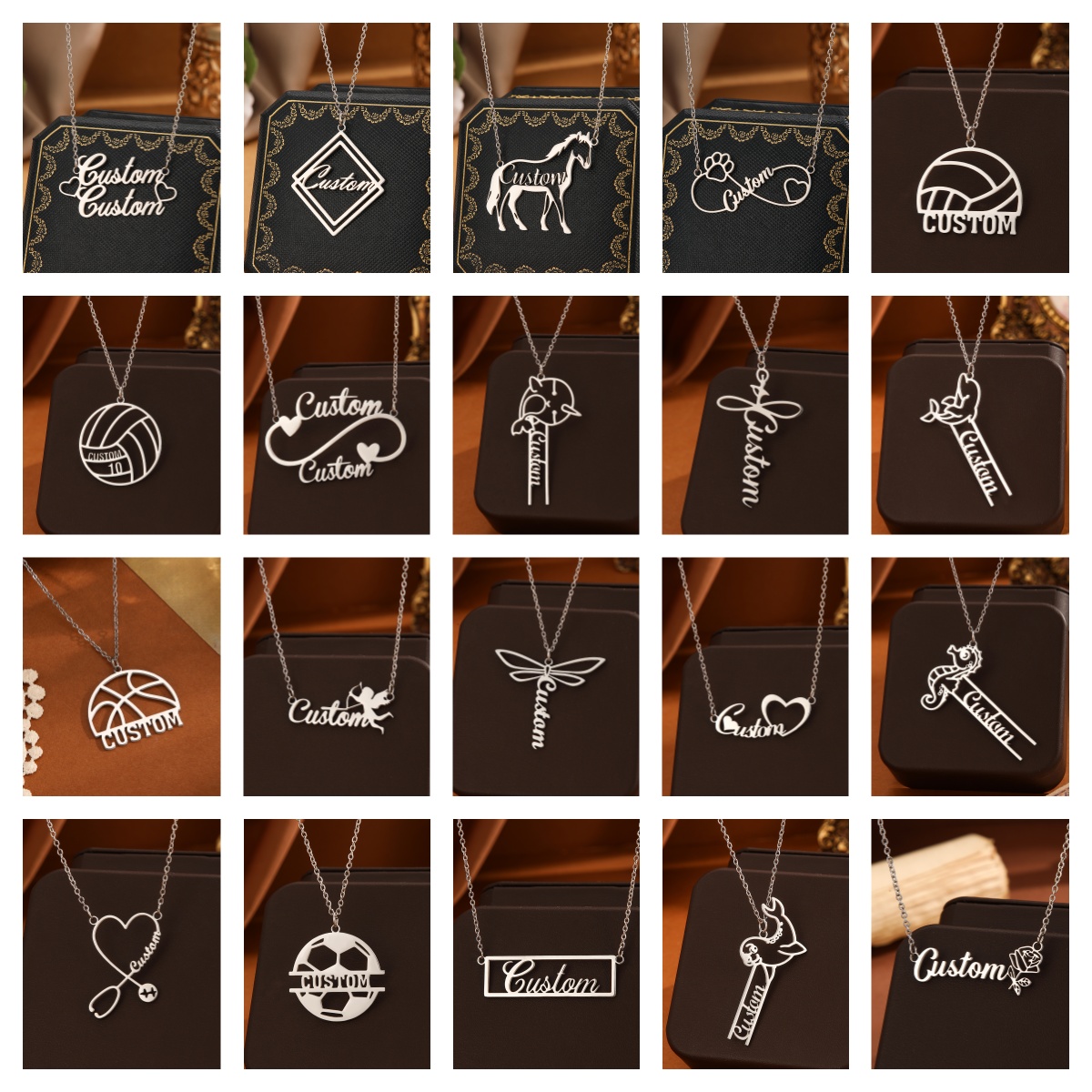 1pc Stainless Steel Customized - Name Necklace Custom บทวิจารณ์และราคา