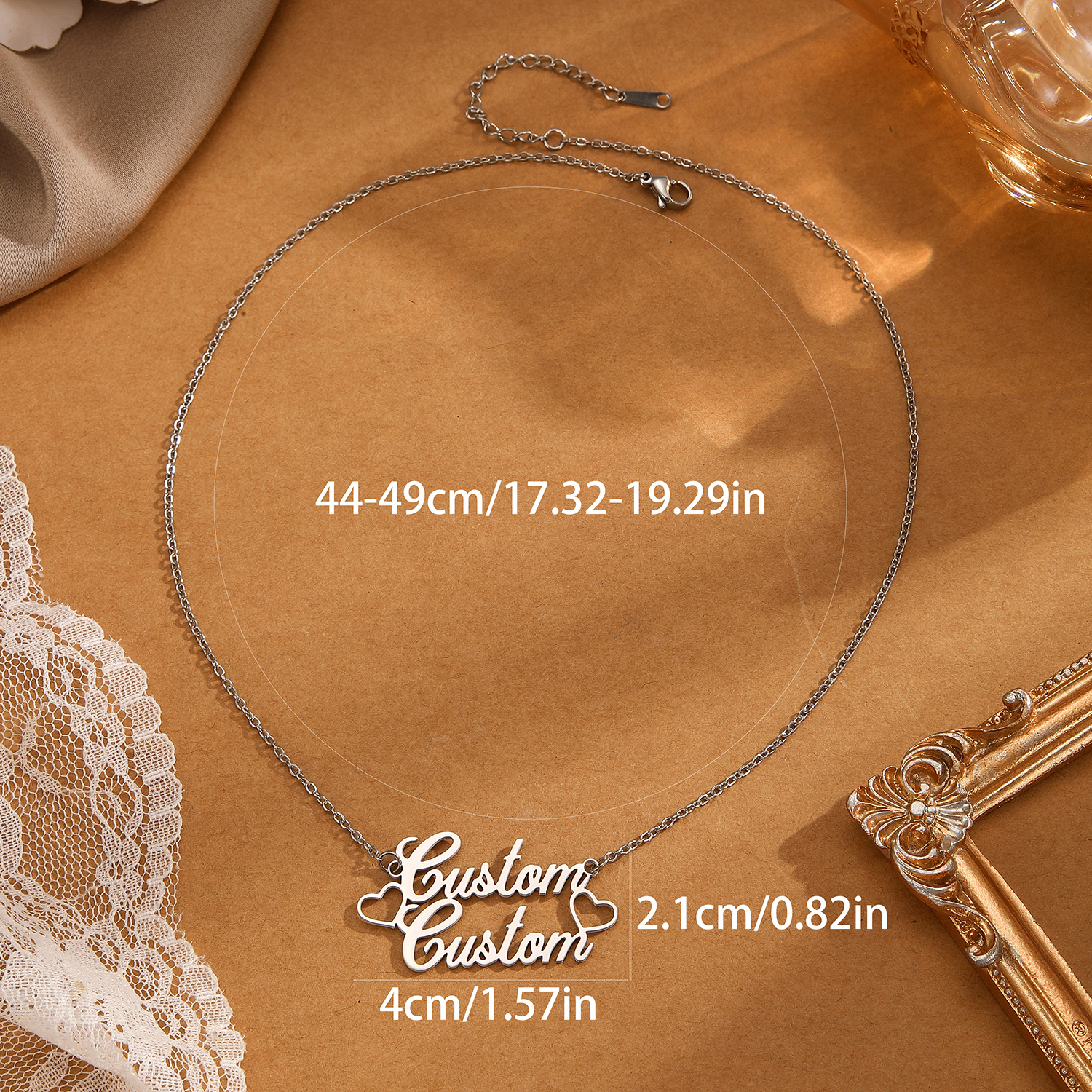 1pc Stainless Steel Customized - Name Necklace Custom บทวิจารณ์และราคา