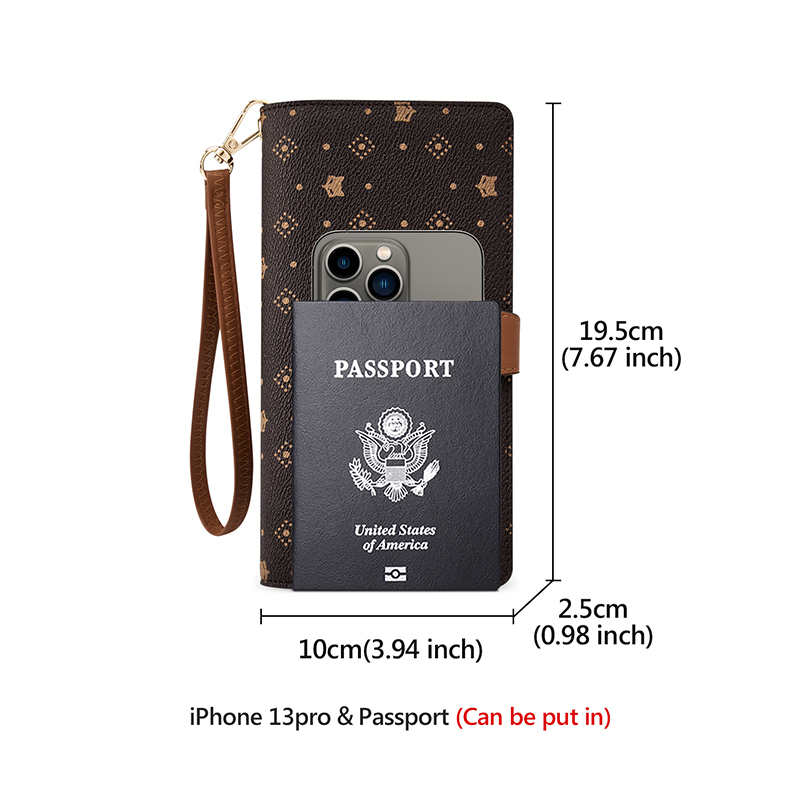 FOXER Women Long Wallet Card & - Monogram Keychain Leather บทวิจารณ์และราคา