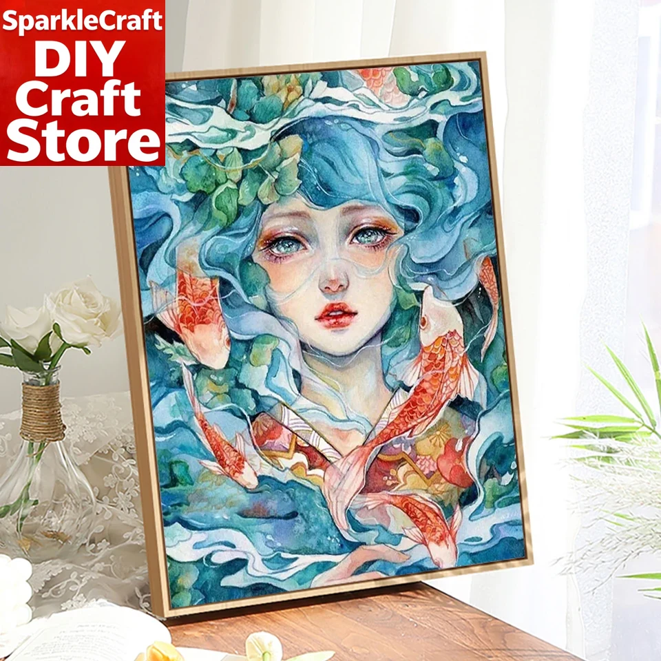 1PC frameless 5D Diy Diamond P - Photo Mosaic Print บทวิจารณ์และราคา