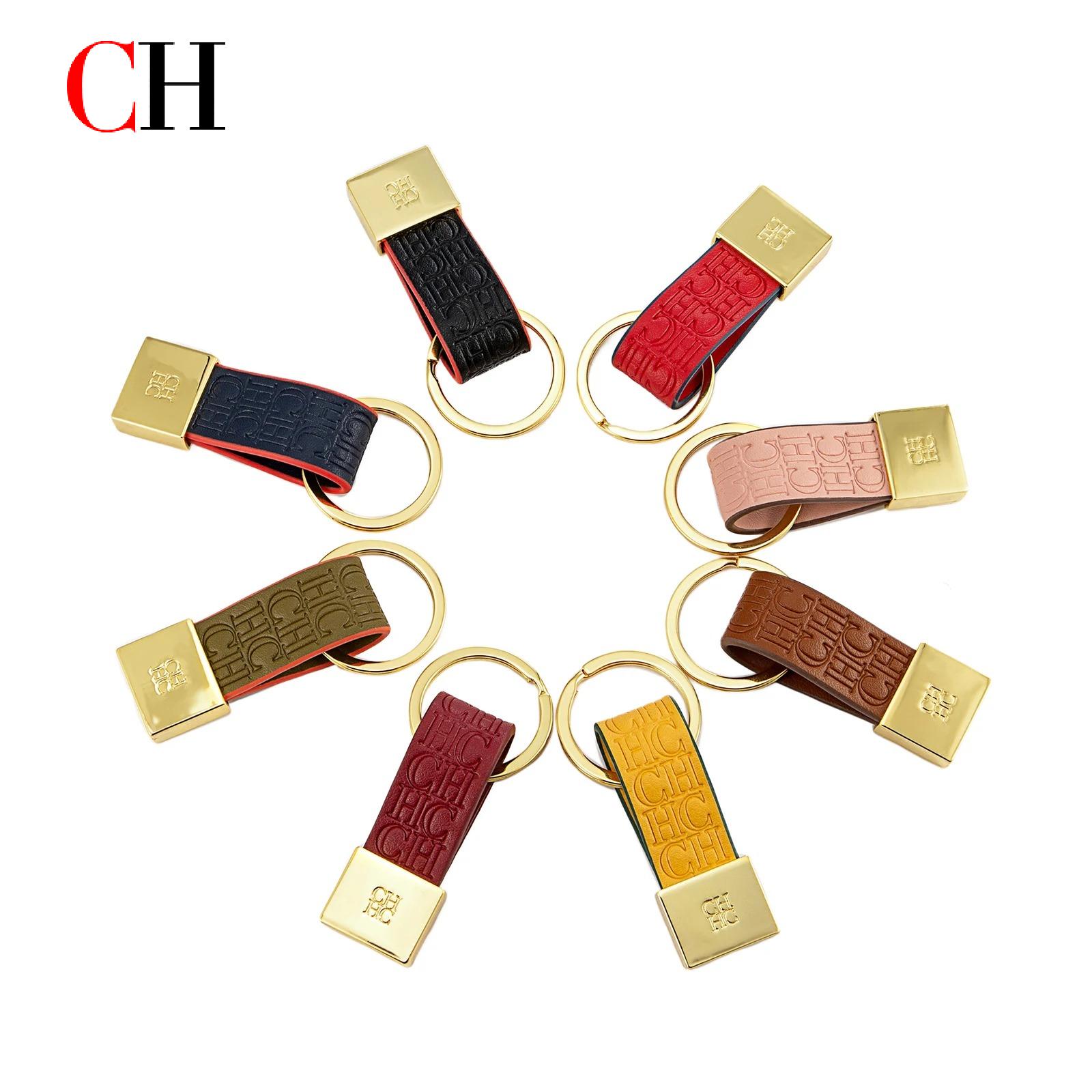 CH Embossed Monogram Leather K - Monogram Keychain Leather บทวิจารณ์และราคา