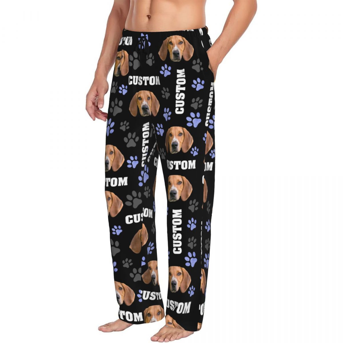 Men Custom Dog Photo Pajama Pa - Pet Portrait Custom บทวิจารณ์และราคา