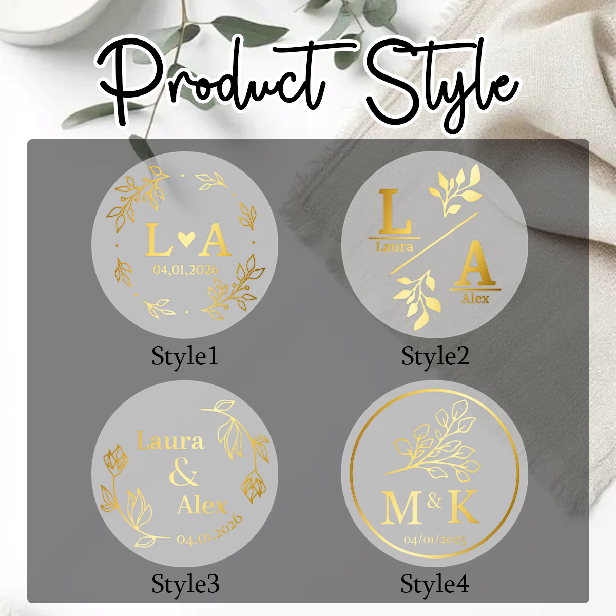 30/60/120/240pcs Custom Text R - Personalised Candle Label บทวิจารณ์และราคา