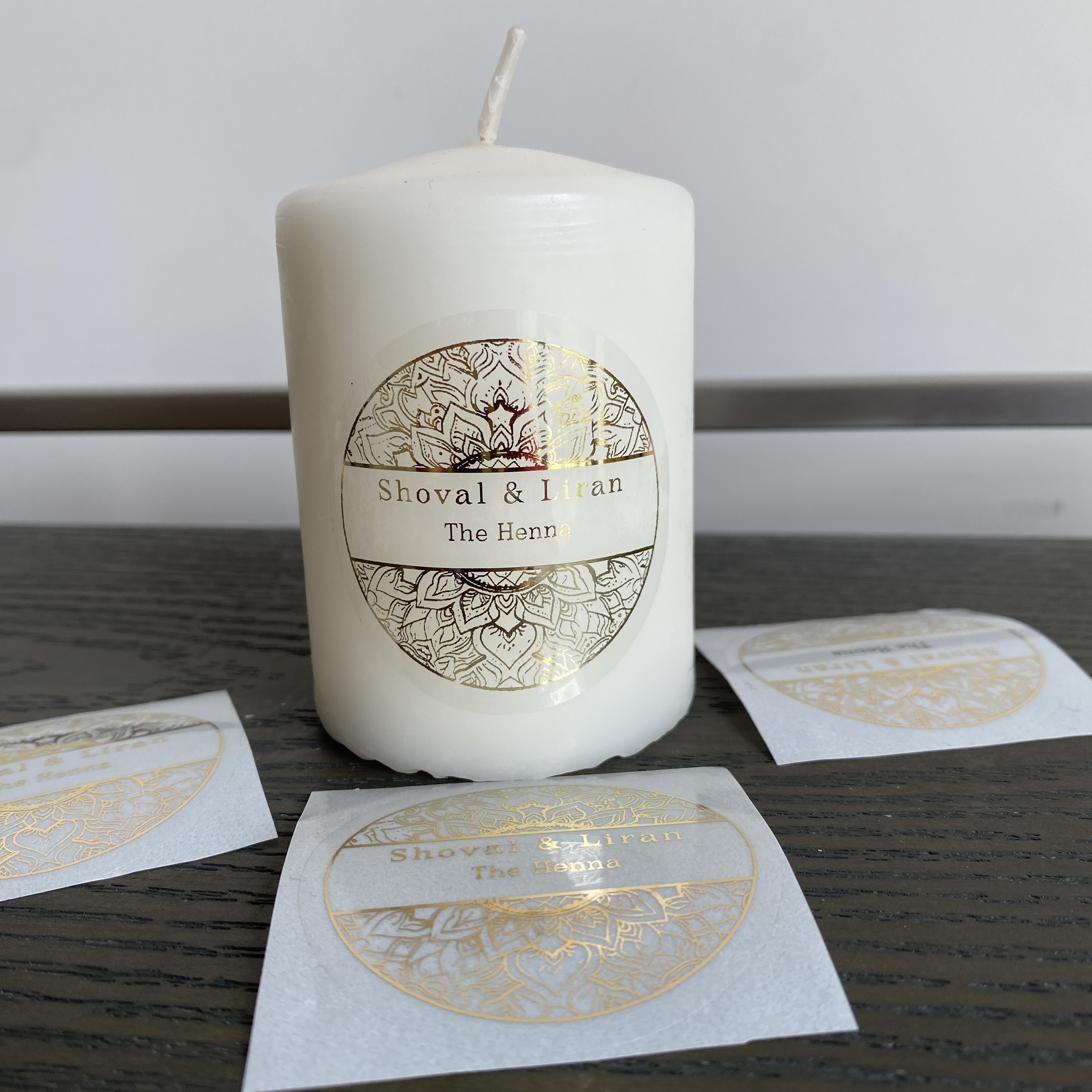 Custom henna day candle sticke - Personalised Candle Label บทวิจารณ์และราคา