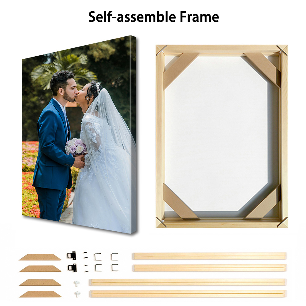 1 Pc Customized Photos on Canv - Engraved Wood Frame บทวิจารณ์และราคา