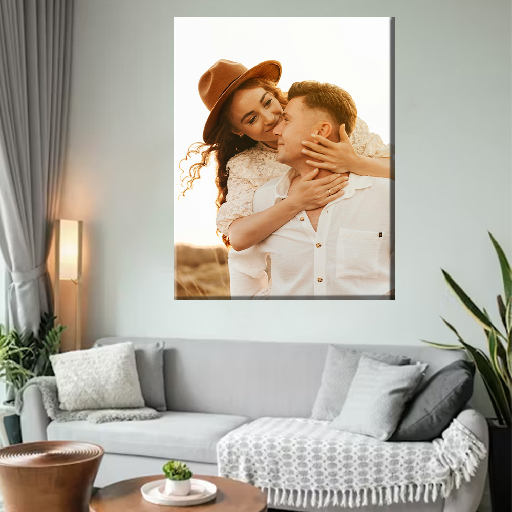 1 Pc Customized Photos on Canv - Engraved Wood Frame บทวิจารณ์และราคา