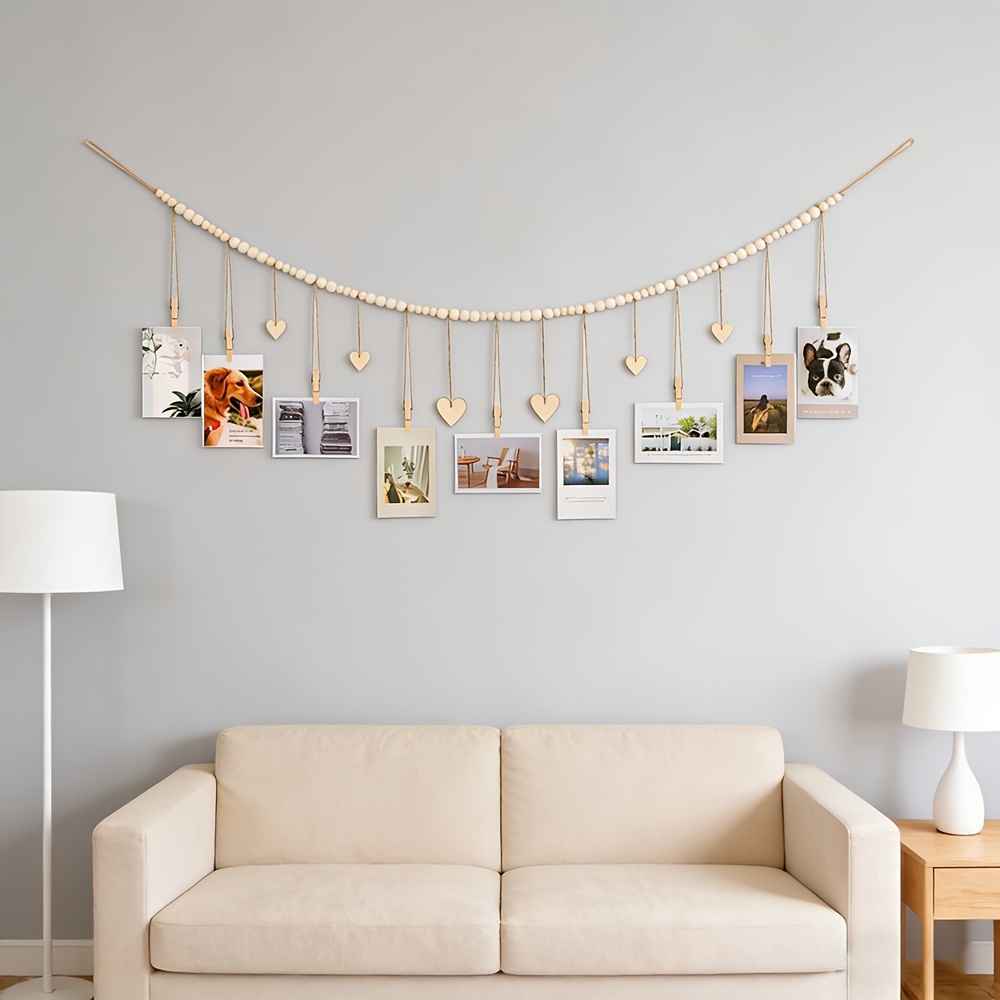 Hanging Photo Display Wall Dec - Engraved Wood Frame บทวิจารณ์และราคา
