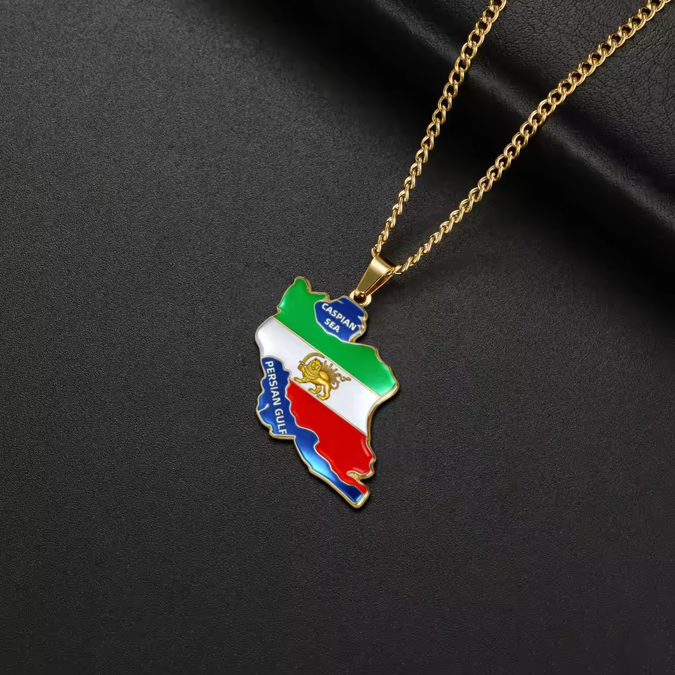 Lucktune Iran Map Pendant Neck - Custom Star Map บทวิจารณ์และราคา