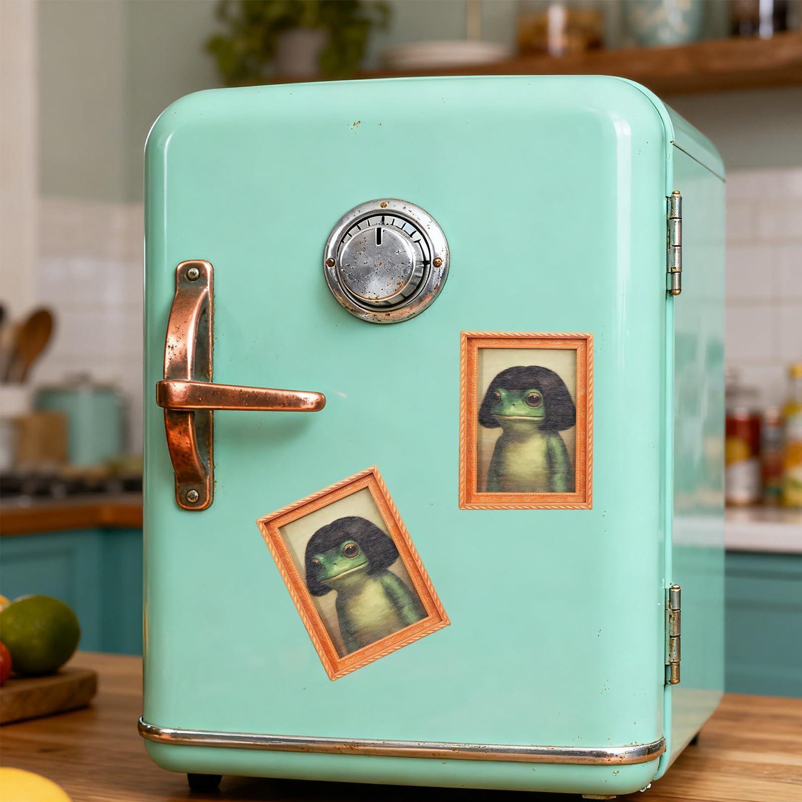 Frog Magnets Wood Ornament Art - Engraved Wood Frame บทวิจารณ์และราคา