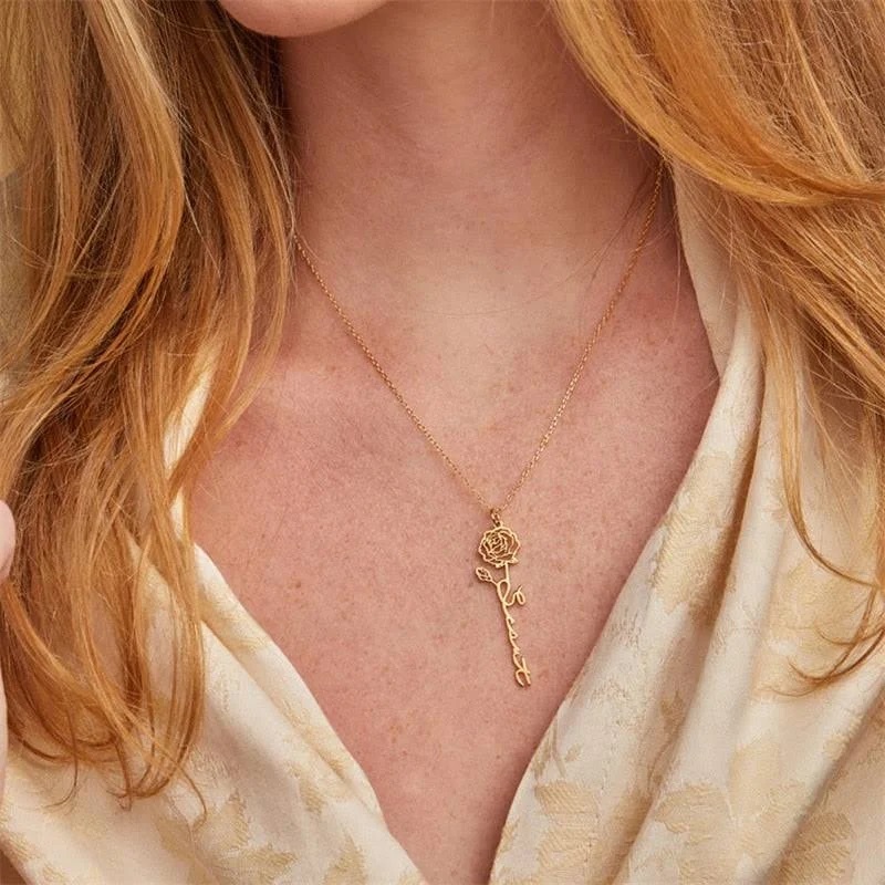 Sipuris Personalized Custom Na - Birth Flower Necklace บทวิจารณ์และราคา
