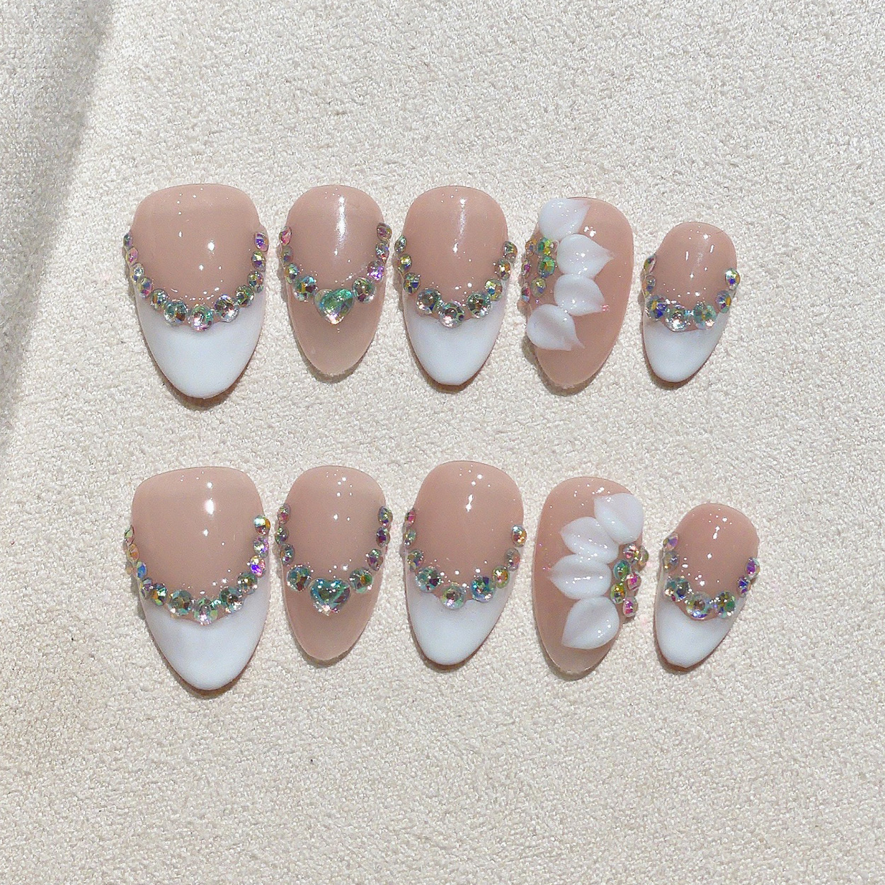 10pcs Short Almond Handmade Pr - Pressed Flower Art บทวิจารณ์และราคา