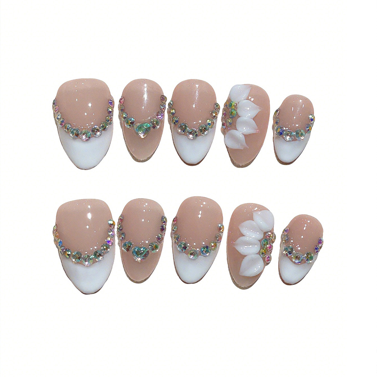 10pcs Short Almond Handmade Pr - Pressed Flower Art บทวิจารณ์และราคา