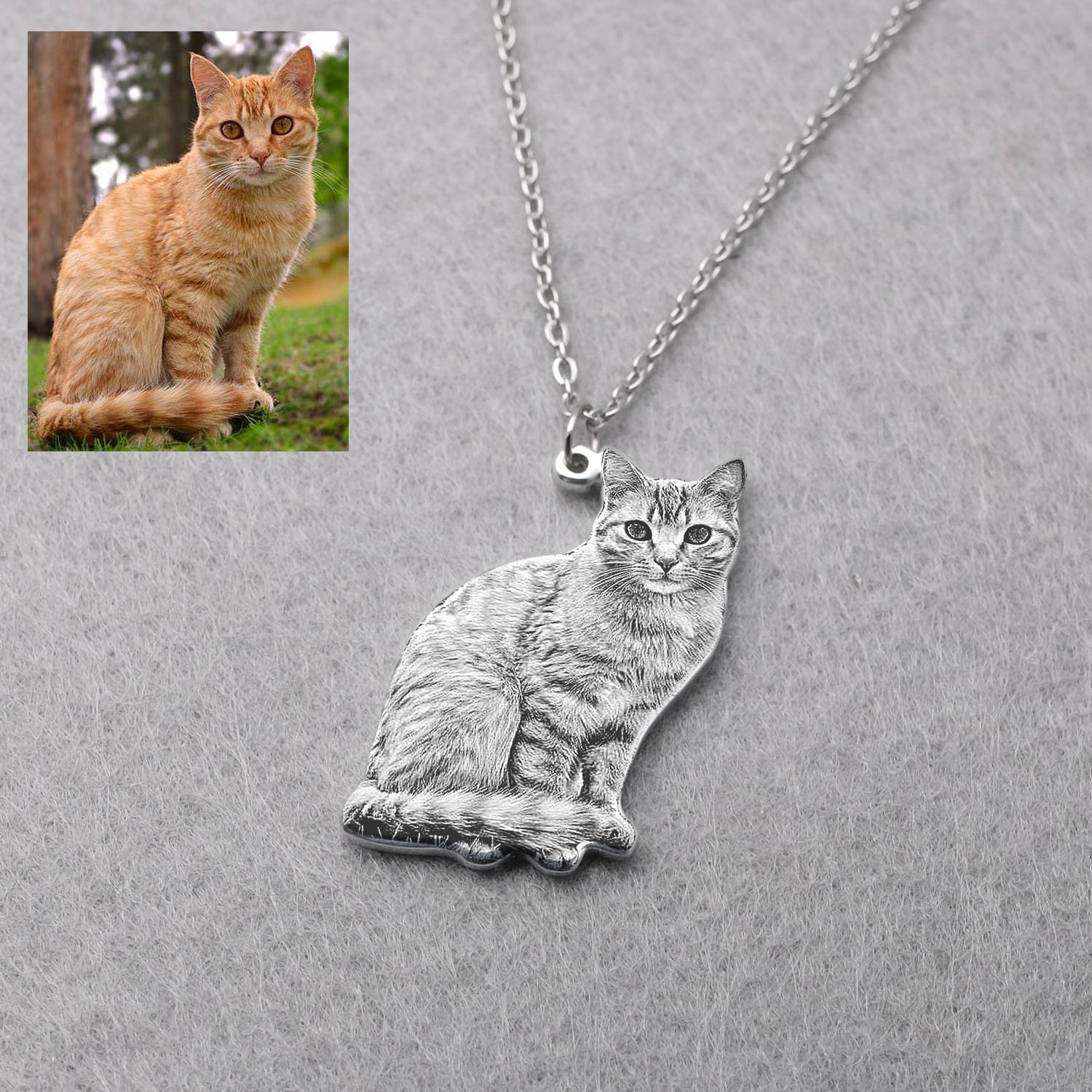 Personalized Pet Picture Neckl - Pet Portrait Custom บทวิจารณ์และราคา
