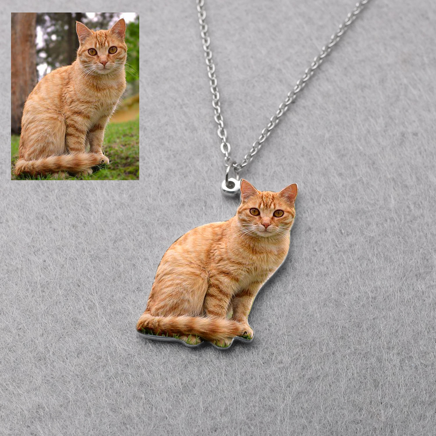 Personalized Pet Picture Neckl - Pet Portrait Custom บทวิจารณ์และราคา
