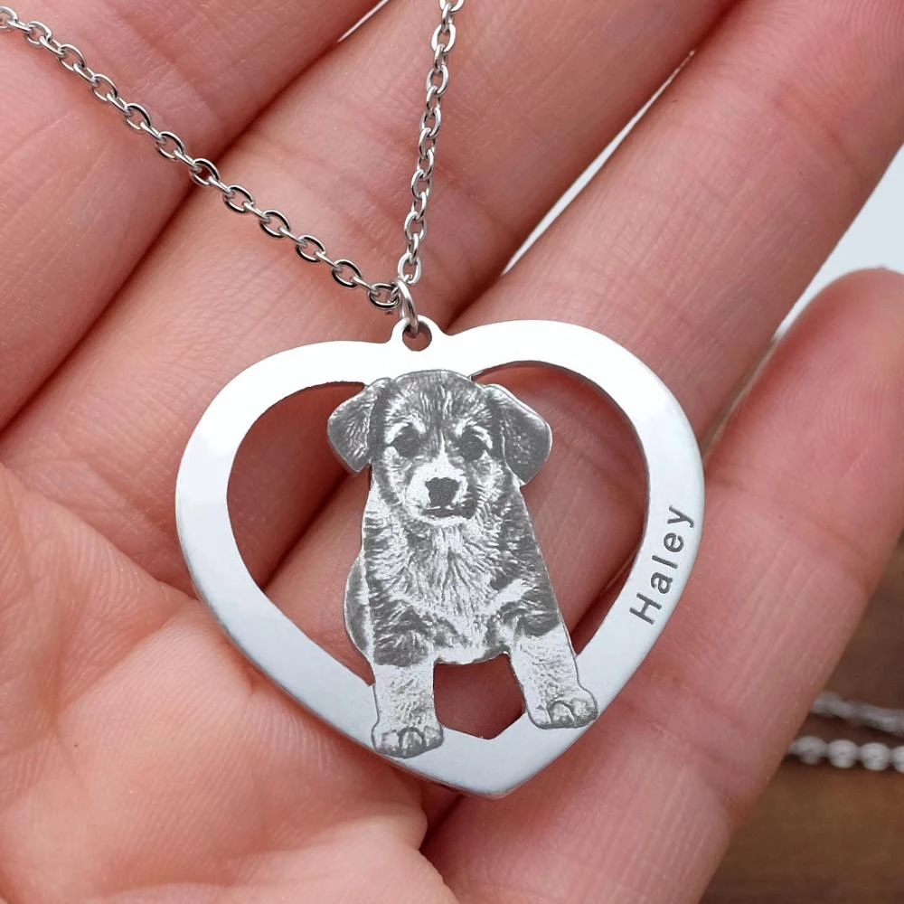 Personalized Pet Picture Neckl - Pet Portrait Custom บทวิจารณ์และราคา
