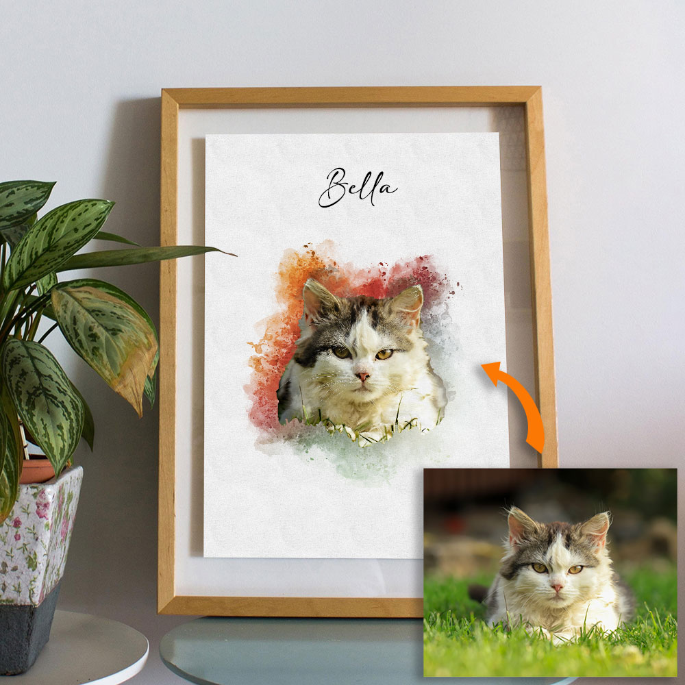 Custom Pet Portrait from Photo - Pet Portrait Custom บทวิจารณ์และราคา