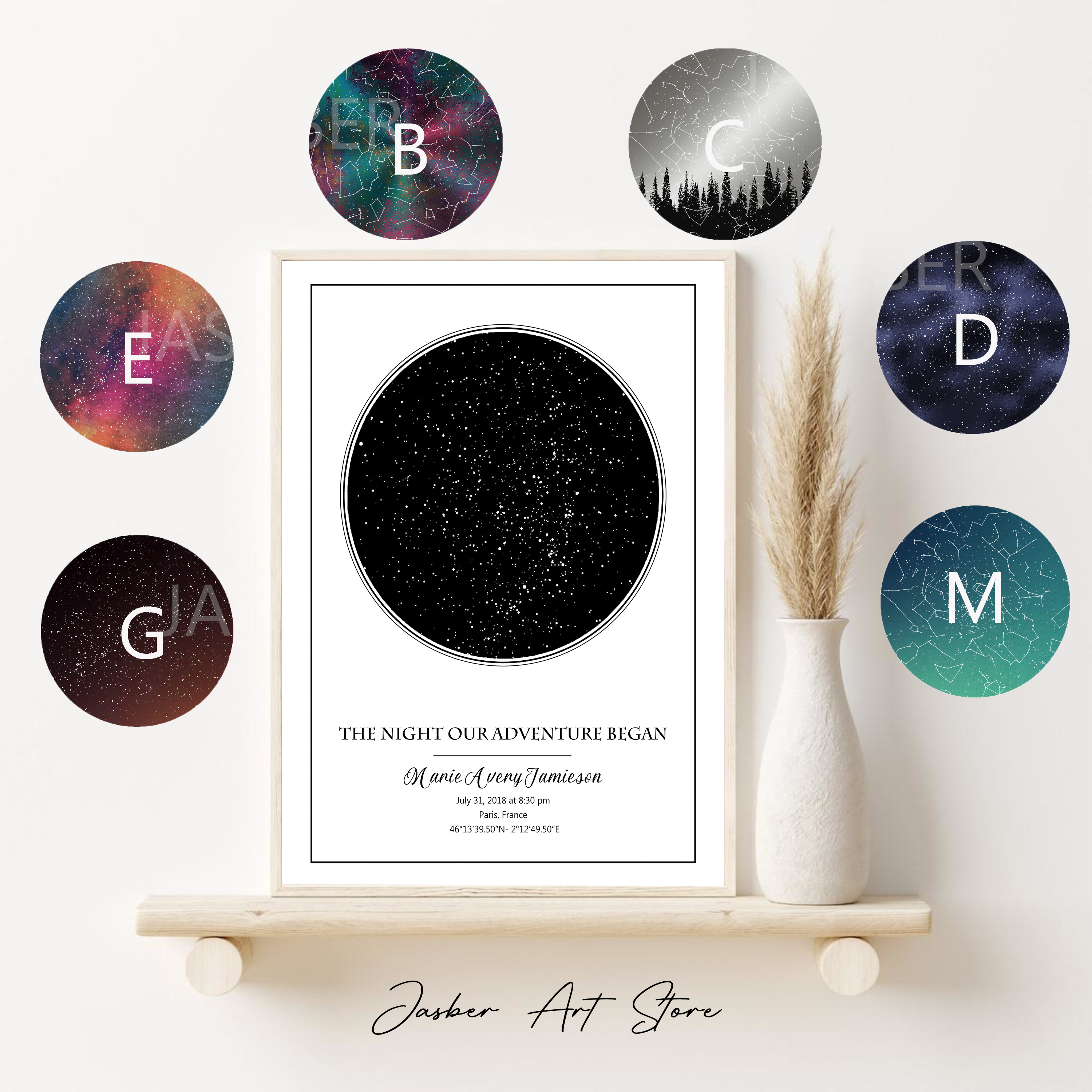 Personalized Star Map Poster B - Custom Star Map บทวิจารณ์และราคา