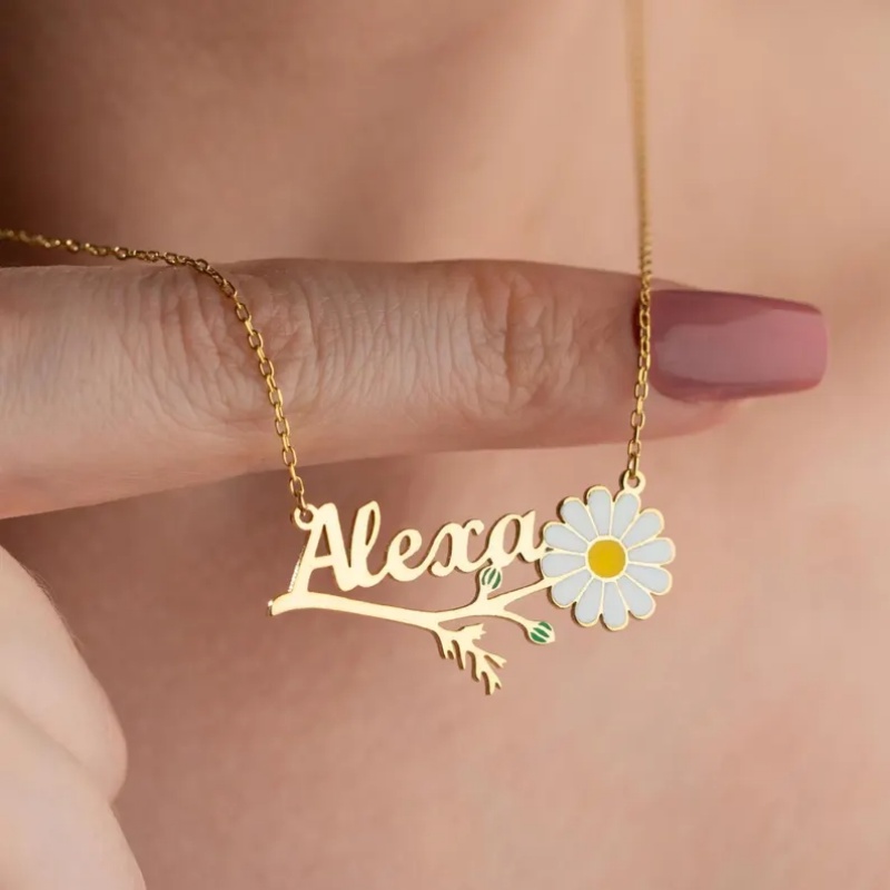 Roro‘s Personalized Colorful E - Birth Flower Necklace บทวิจารณ์และราคา
