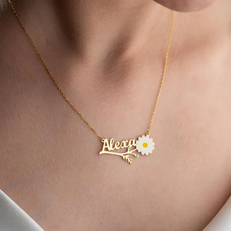Roro‘s Personalized Colorful E - Birth Flower Necklace บทวิจารณ์และราคา
