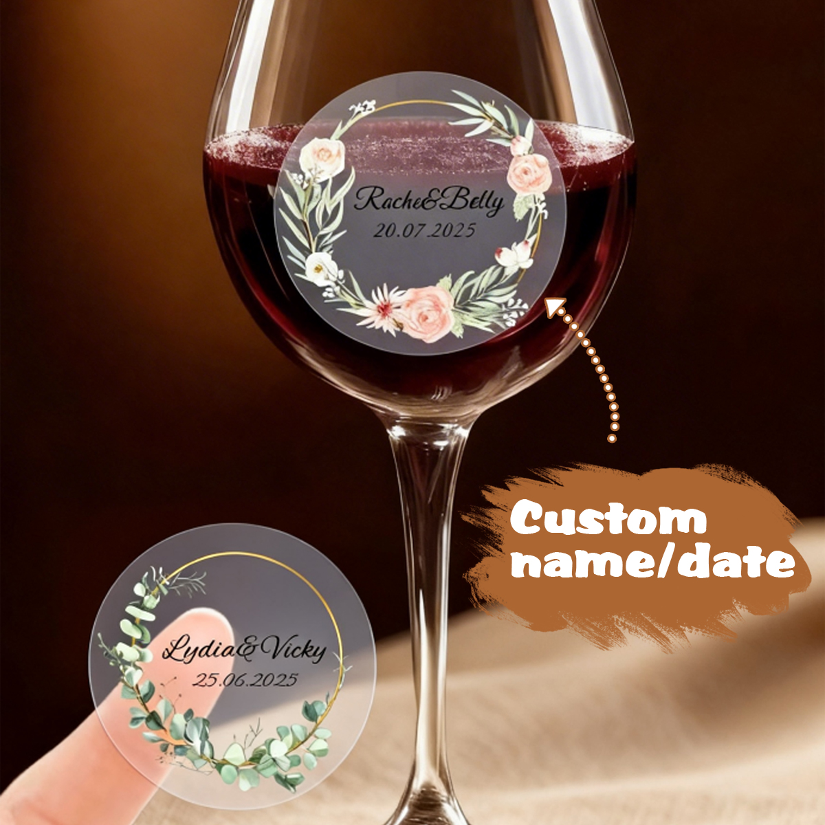 54-540Pcs Clear Personalized W - Personalised Candle Label บทวิจารณ์และราคา
