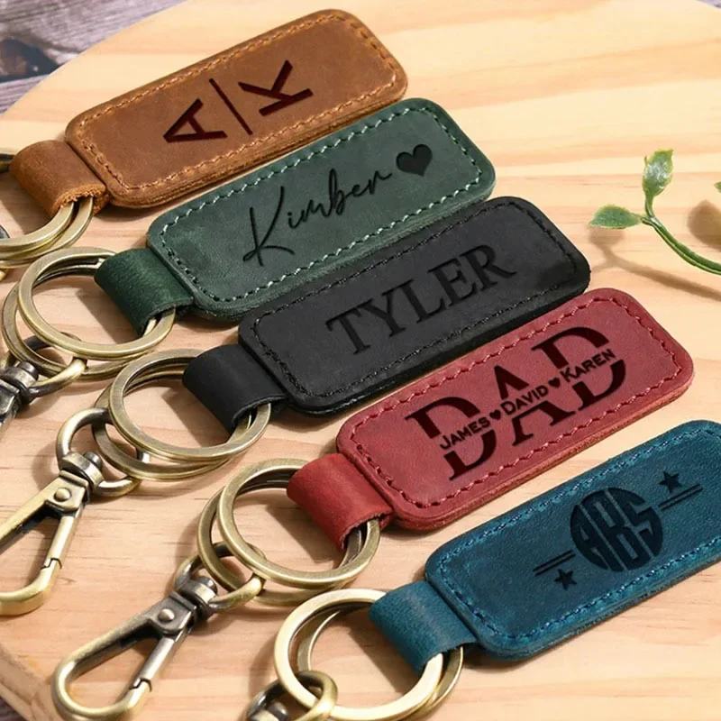 Laser Custom Logo Leather Keyc - Initial Ring Custom บทวิจารณ์และราคา
