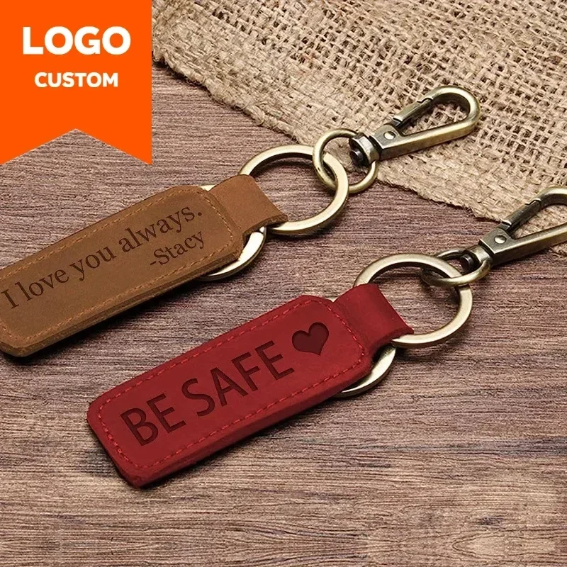 Laser Custom Logo Leather Keyc - Initial Ring Custom บทวิจารณ์และราคา