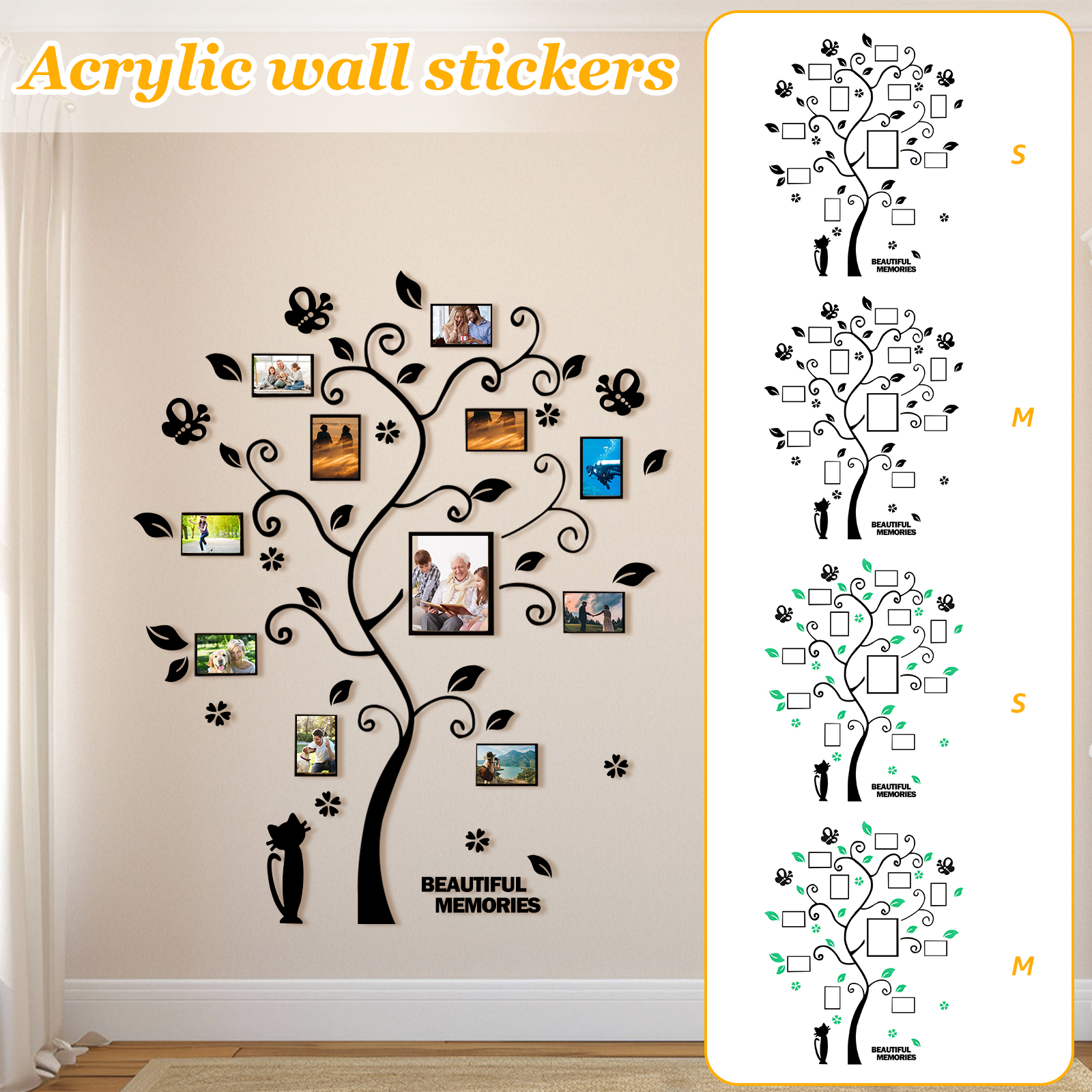 1Pc Picture Frames Tree Acryli - Family Tree Print บทวิจารณ์และราคา