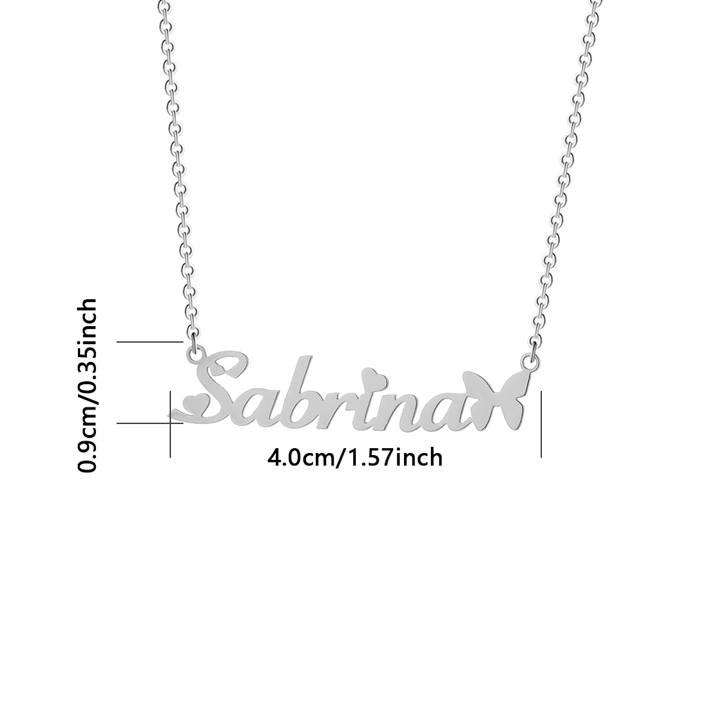 1pc Personalized Butterfly Nam - Name Necklace Custom บทวิจารณ์และราคา