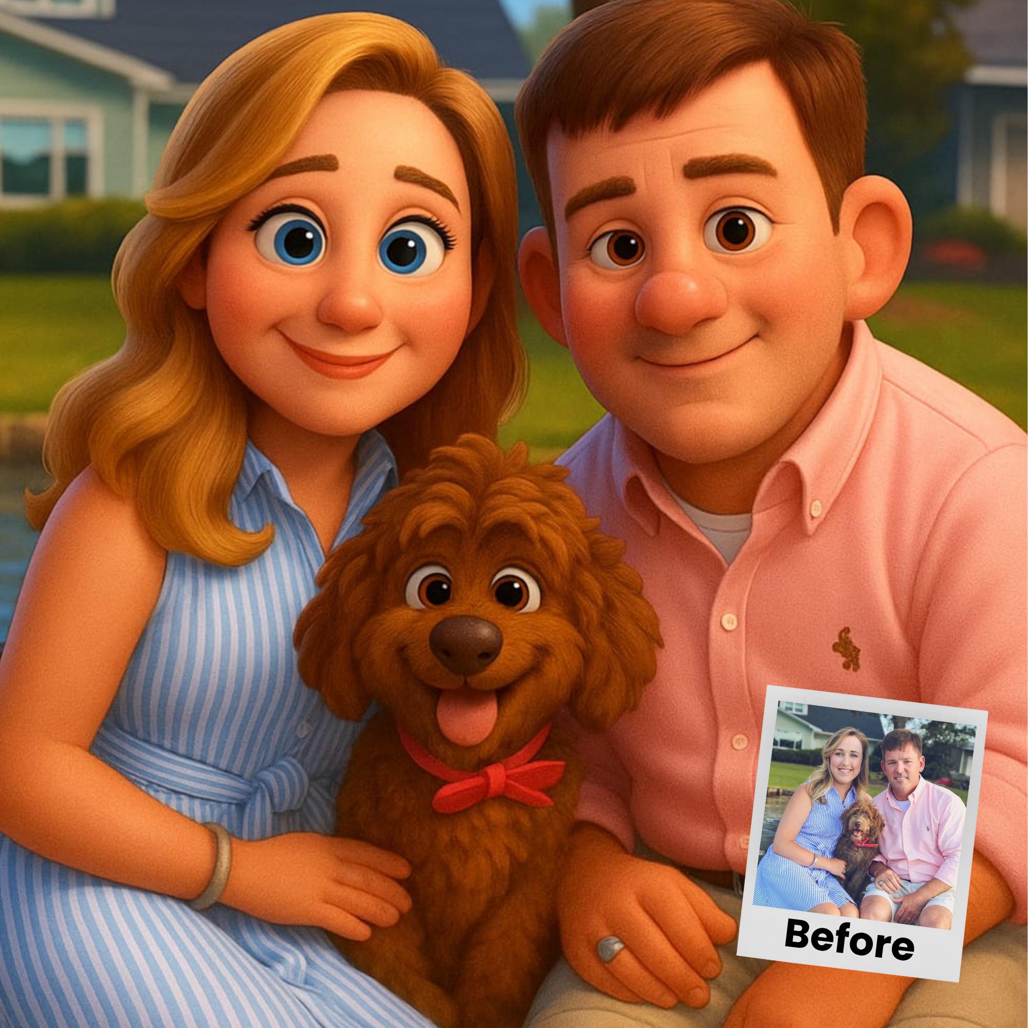 Customizable Cartoon Portrait  - Pet Portrait Custom บทวิจารณ์และราคา