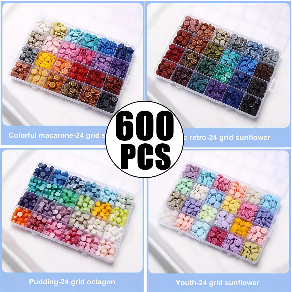 600Pcs Box Sealing Wax Beads,  - Wax Seal Letter Kit บทวิจารณ์และราคา