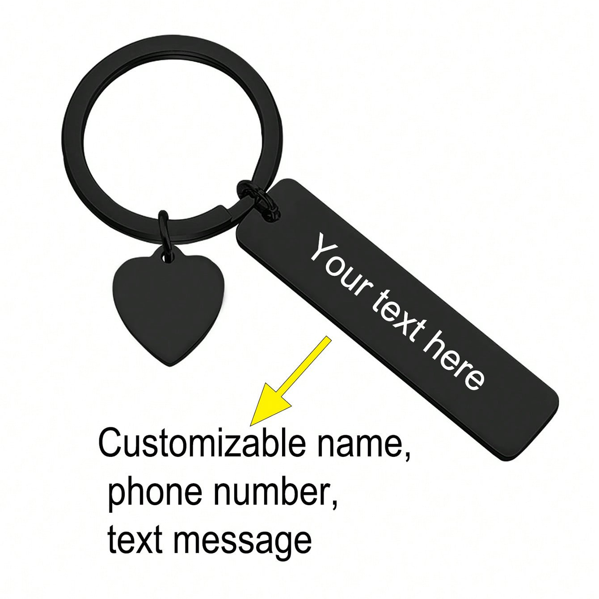 Custom Text Keychain Personali - Initial Ring Custom บทวิจารณ์และราคา