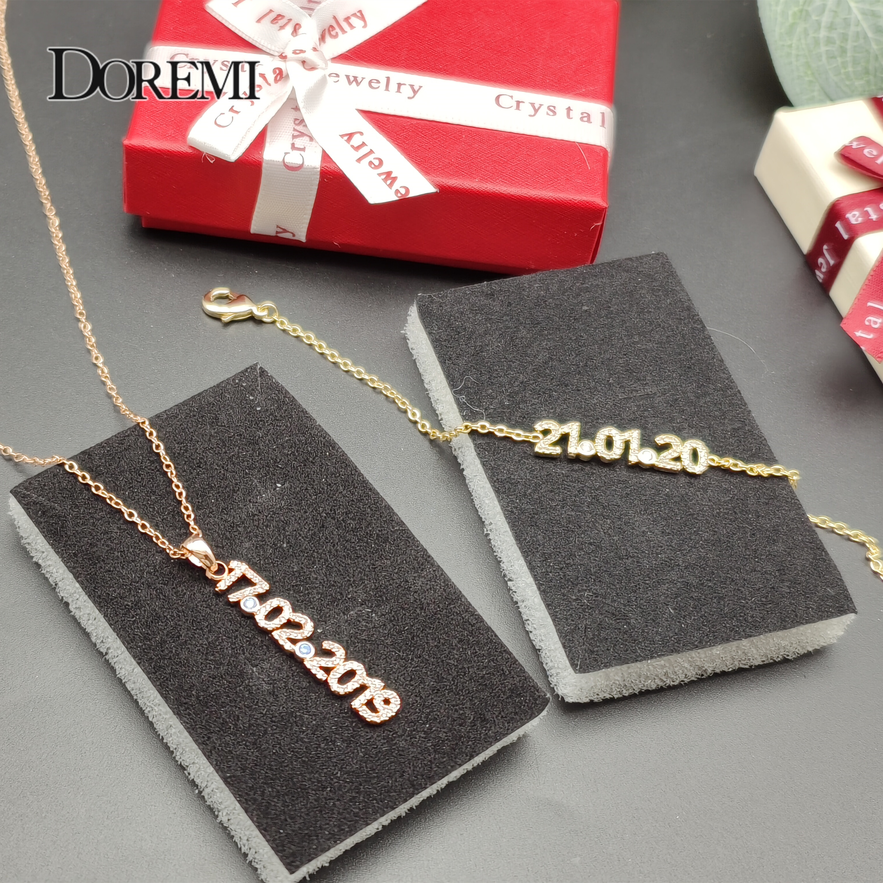 DOREMI New Crystal Name set Je - Name Necklace Custom บทวิจารณ์และราคา