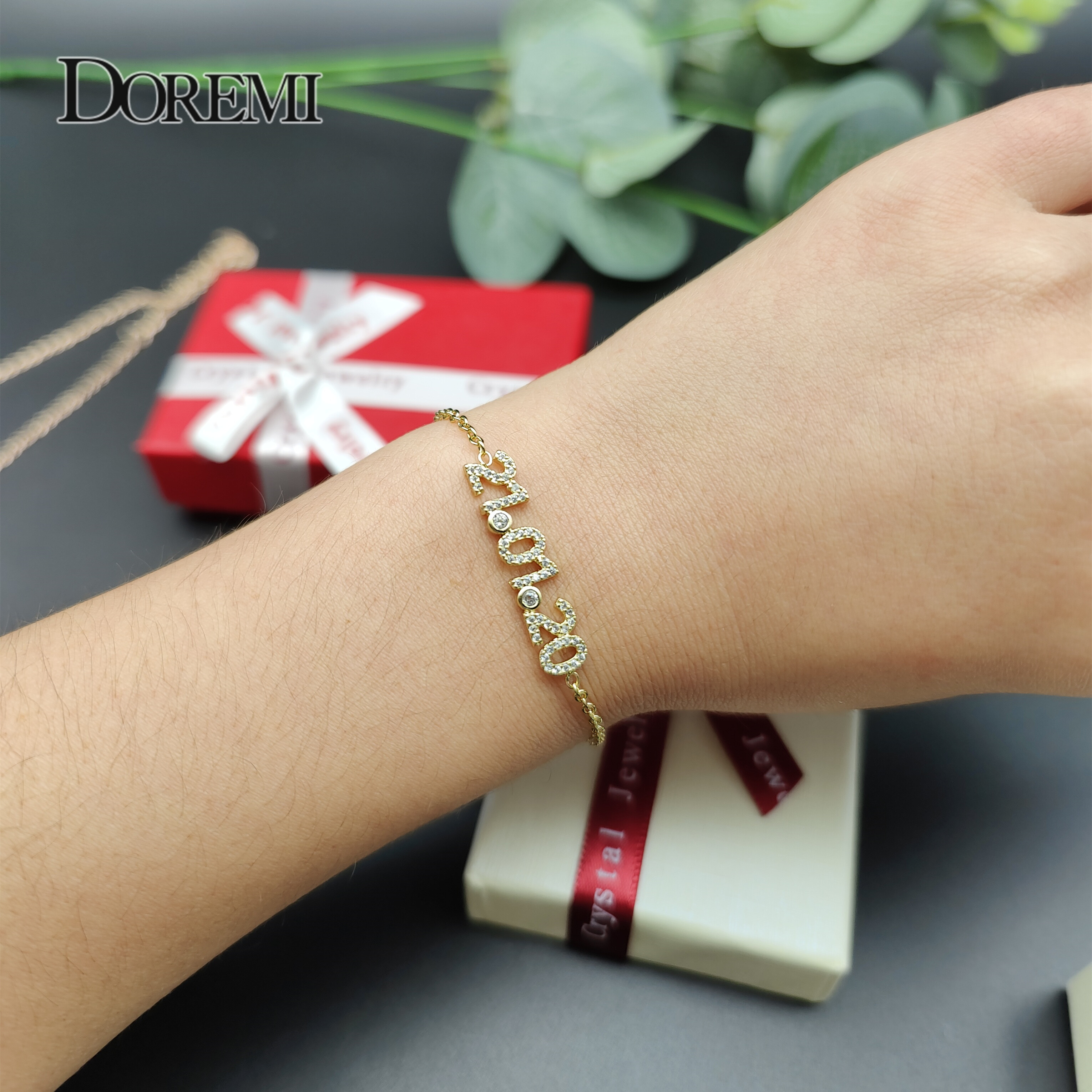DOREMI New Crystal Name set Je - Name Necklace Custom บทวิจารณ์และราคา