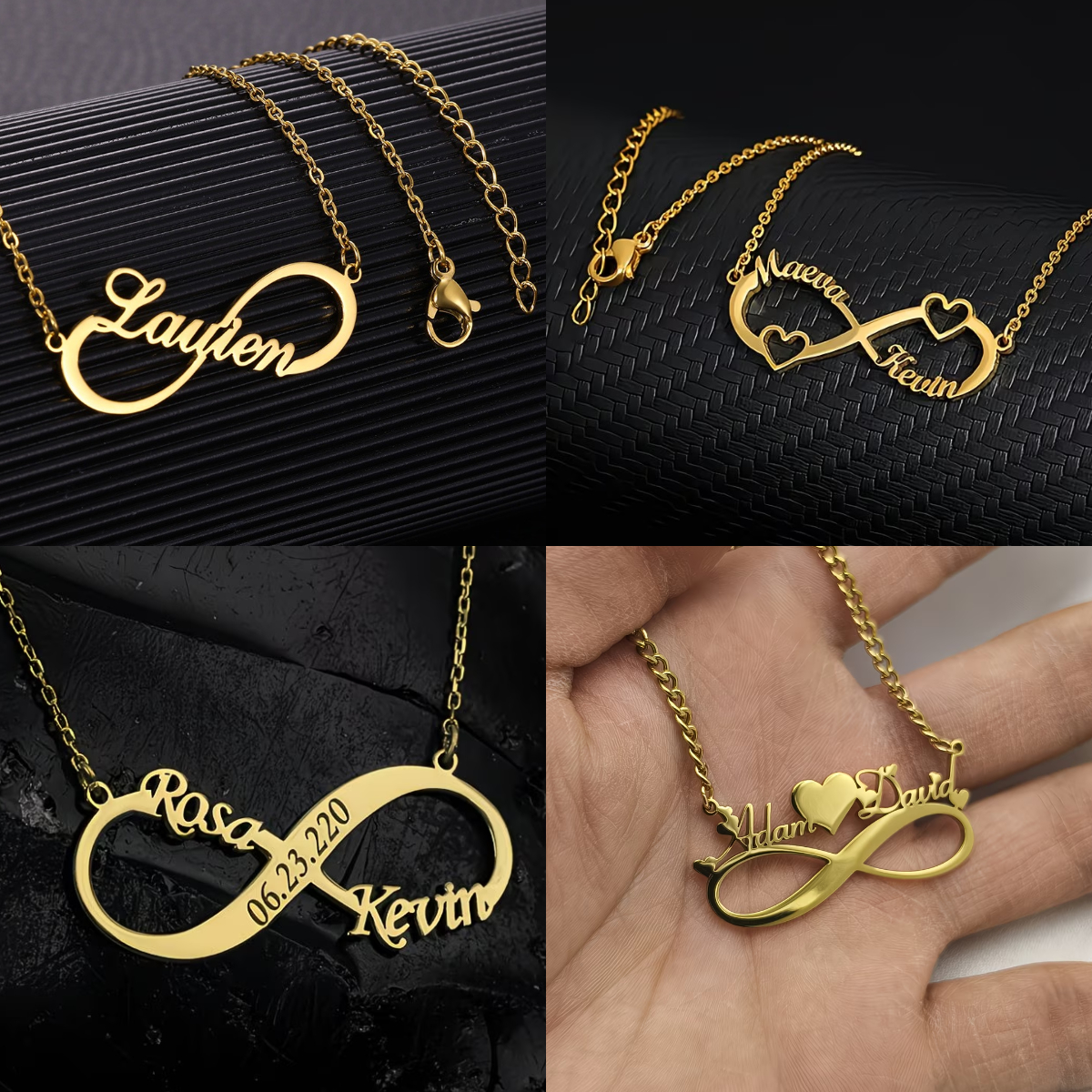 Custom Name Infinity Necklaces - Name Necklace Custom บทวิจารณ์และราคา