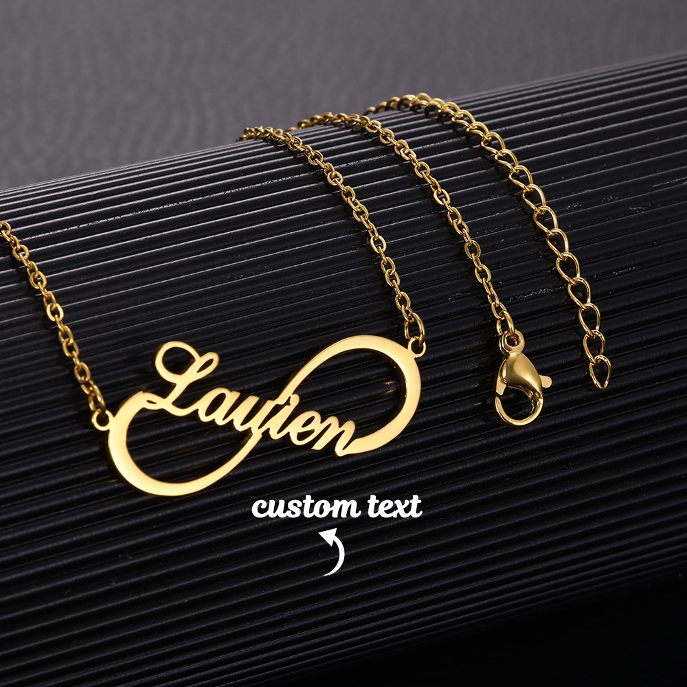 Custom Name Infinity Necklaces - Name Necklace Custom บทวิจารณ์และราคา