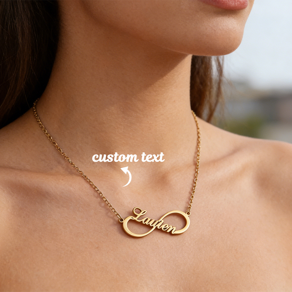 Custom Name Infinity Necklaces - Name Necklace Custom บทวิจารณ์และราคา