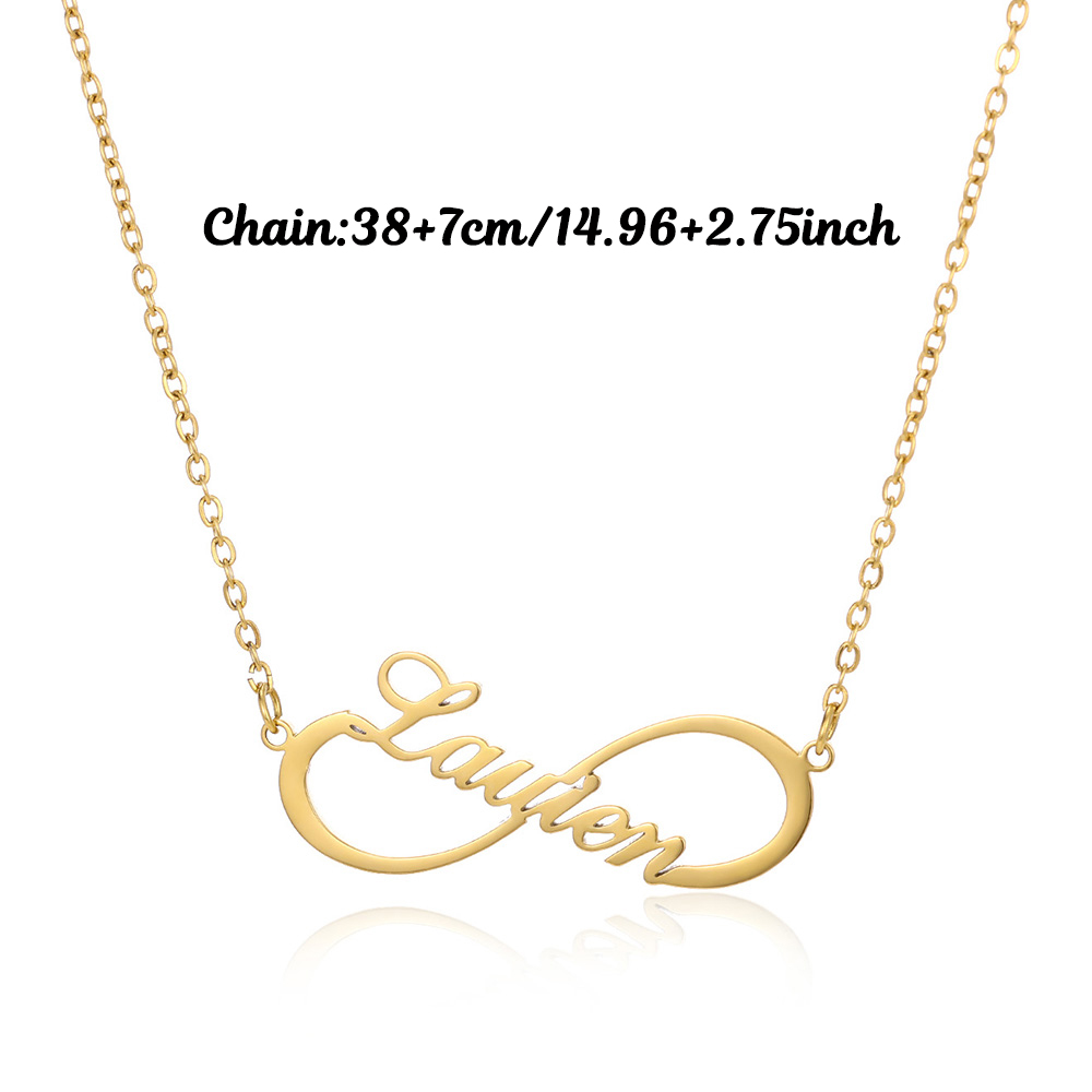 Custom Name Infinity Necklaces - Name Necklace Custom บทวิจารณ์และราคา