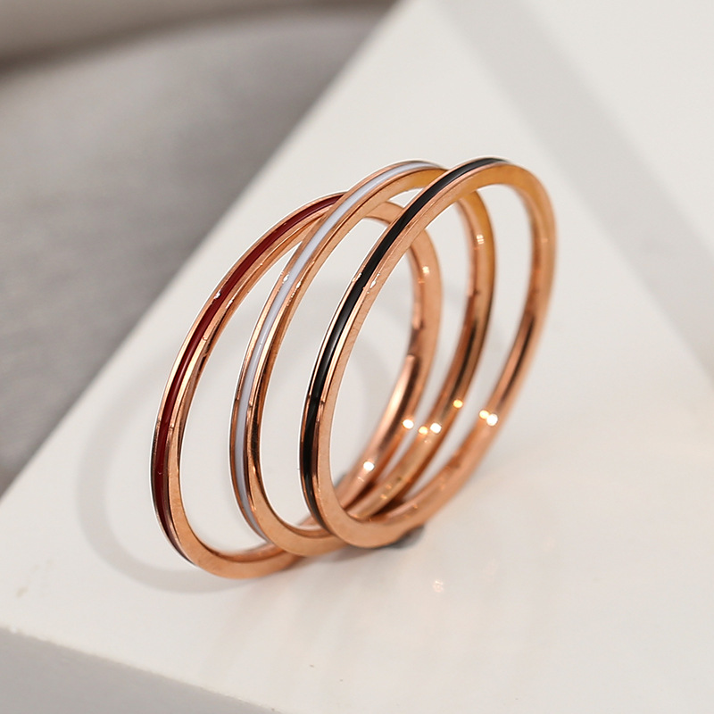 Titanium Steel Rose Gold Color - Initial Ring Custom บทวิจารณ์และราคา