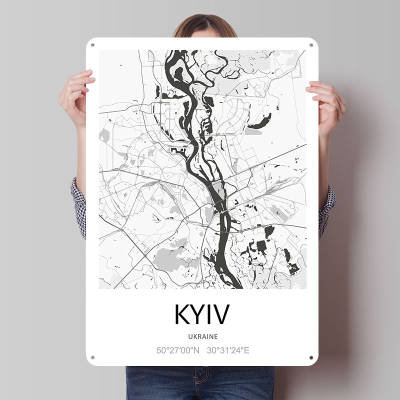 Kyiv City Map Printed Poster C - Custom Map Poster บทวิจารณ์และราคา