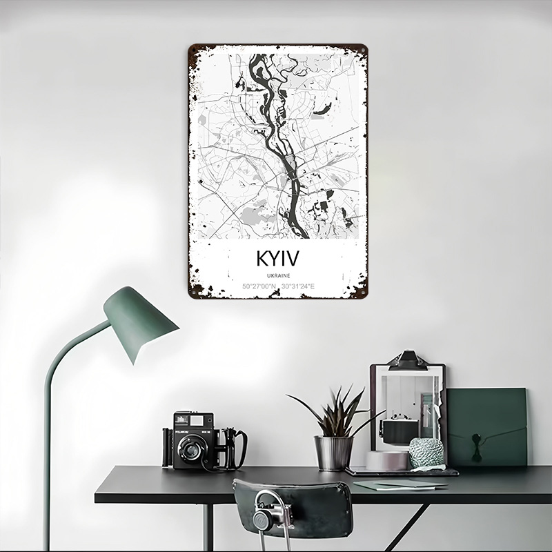 Kyiv City Map Printed Poster C - Custom Map Poster บทวิจารณ์และราคา