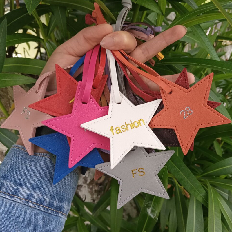 1PCS Free initials five pointe - Monogram Keychain Leather บทวิจารณ์และราคา