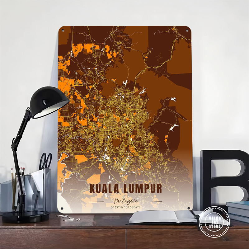 Kuala Lumpur Map Art Printed P - Custom Map Poster บทวิจารณ์และราคา